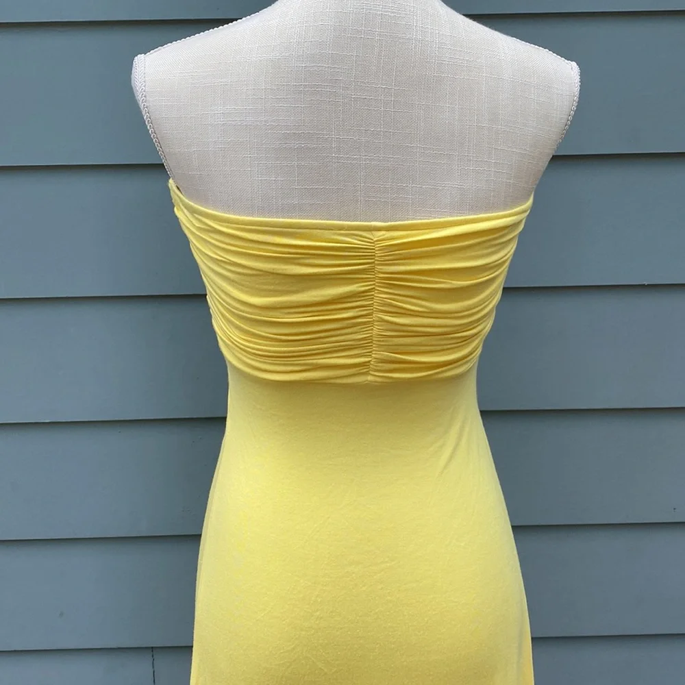 Sky brand yellow embellished strapless maxi dress - Picture 6 of 10